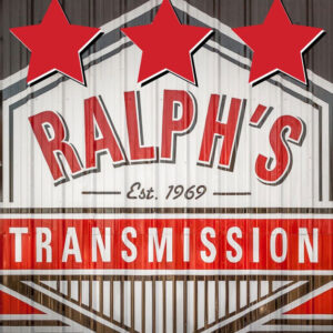 The Ralph's Transmission logo on the tin of their location.