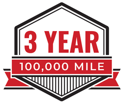 3 Year 100,000 mile guarantee badge.