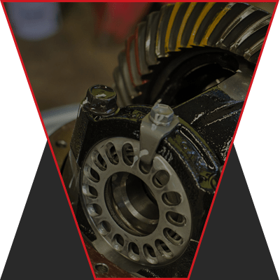 A close-up image of a vehicle mechanism.