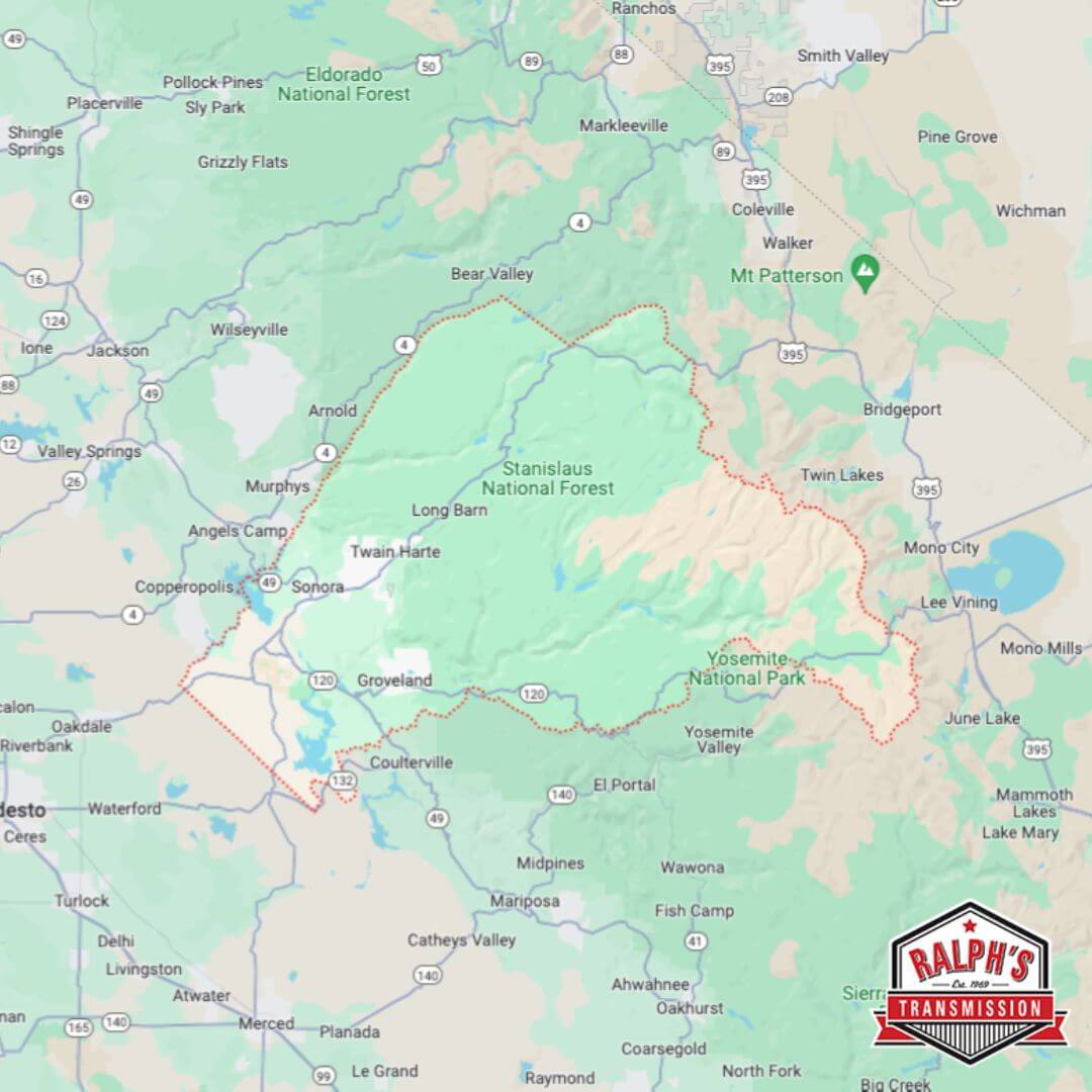 Tuolumne County map