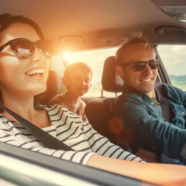 Family on a road trip